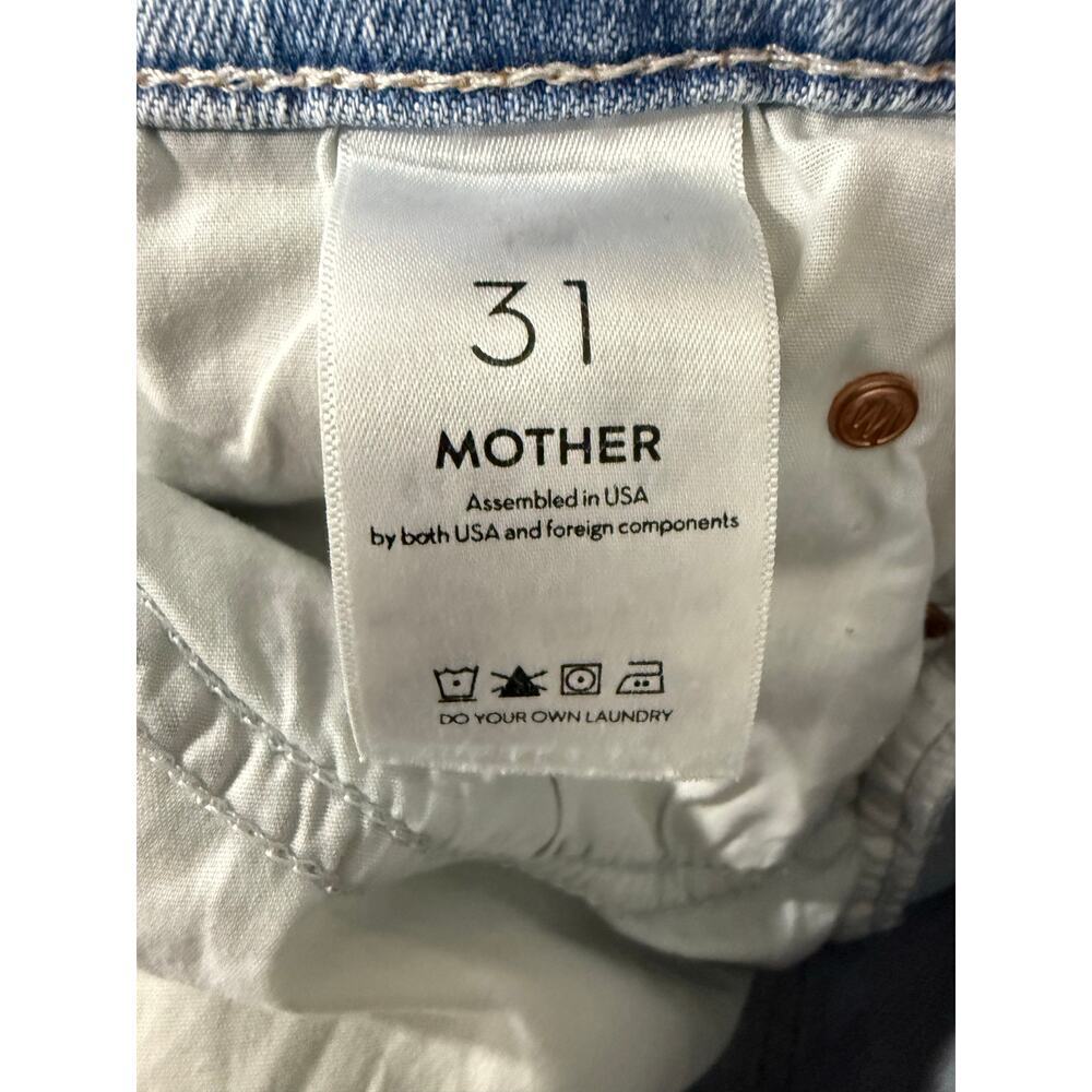 MOTHER The Stunner Zip Ankle Step Fray Jeans Rolling In The Bushes Size 31 - Picture 8 of 12